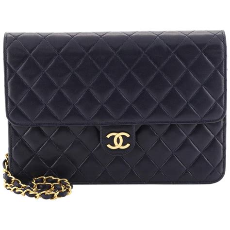 vintage chanel brown leather clutch|Chanel clutch with chain black.